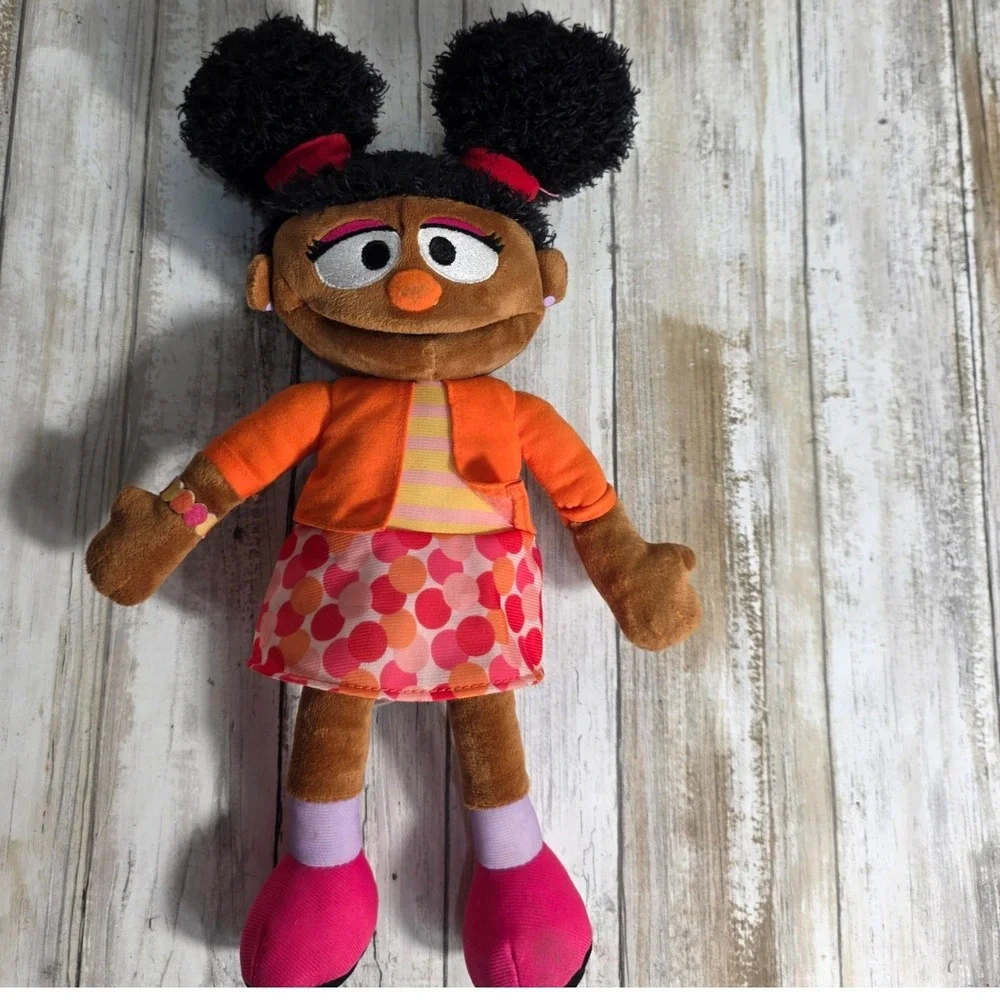 Sesame Street Gabrielle Plush Doll 13 Inch Just Play 2023 Orange Pink Outfit